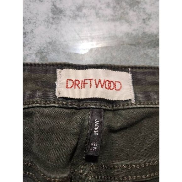 Driftwood Jackie Zebra Animal Print Raw Hem Skinny Jeans sz 29x28 - Picture 3 of 5